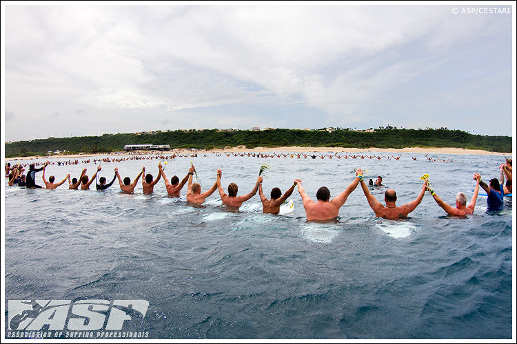 paddle out memorial service for Andy Irons