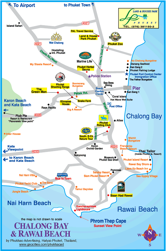 Map of Chalong & Rawai Phuket
