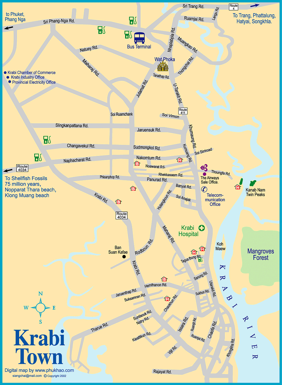 Map of Krabi town