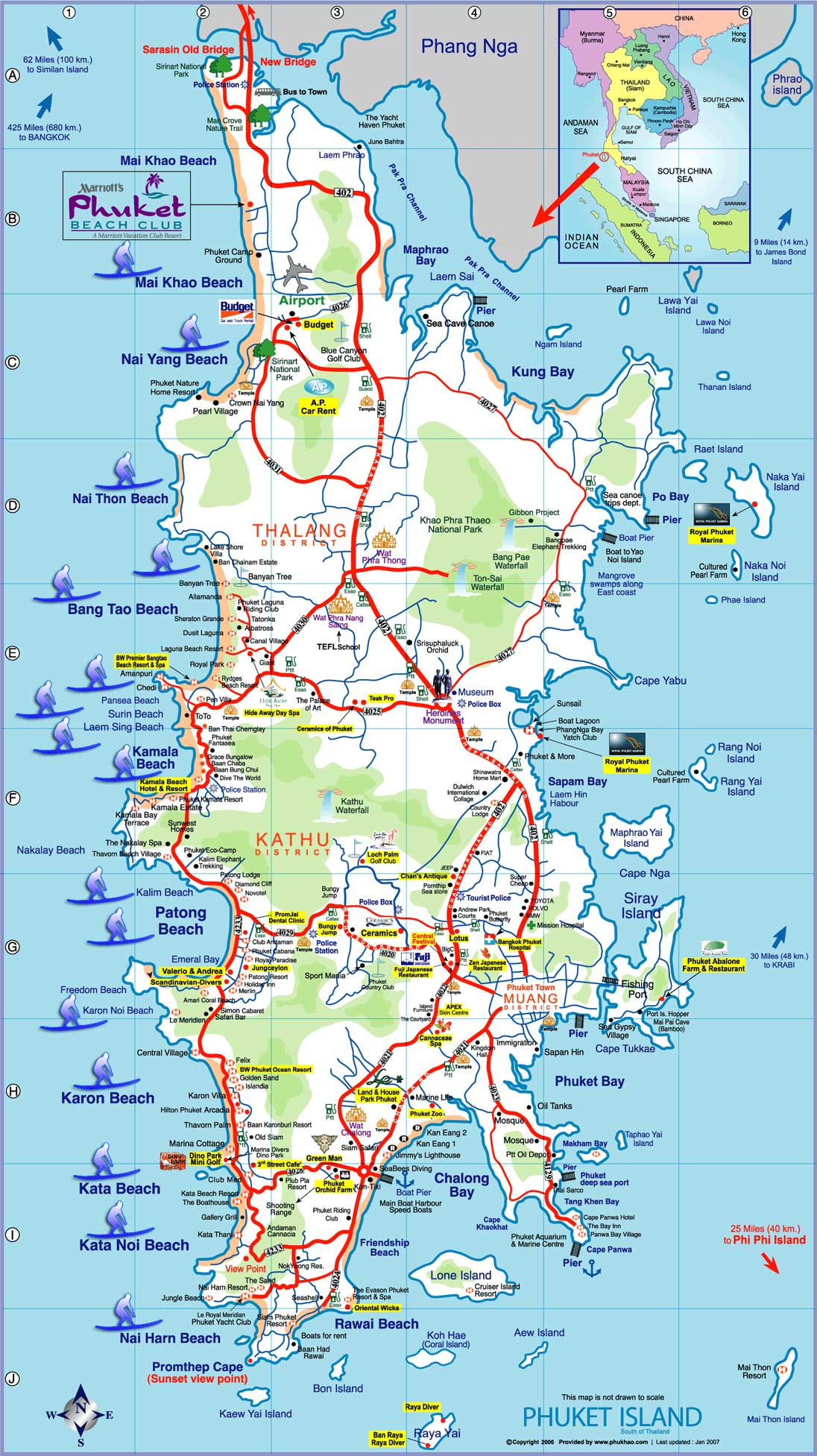 Phuket Surf Spots Map