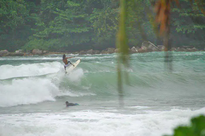 Surfing Kamala Beach