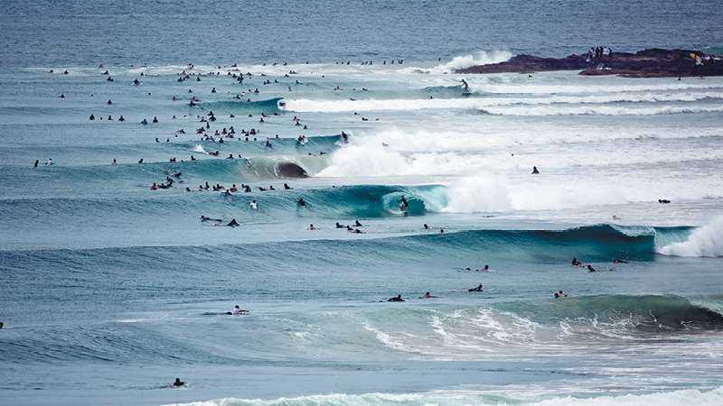 Crowded Surf Spot