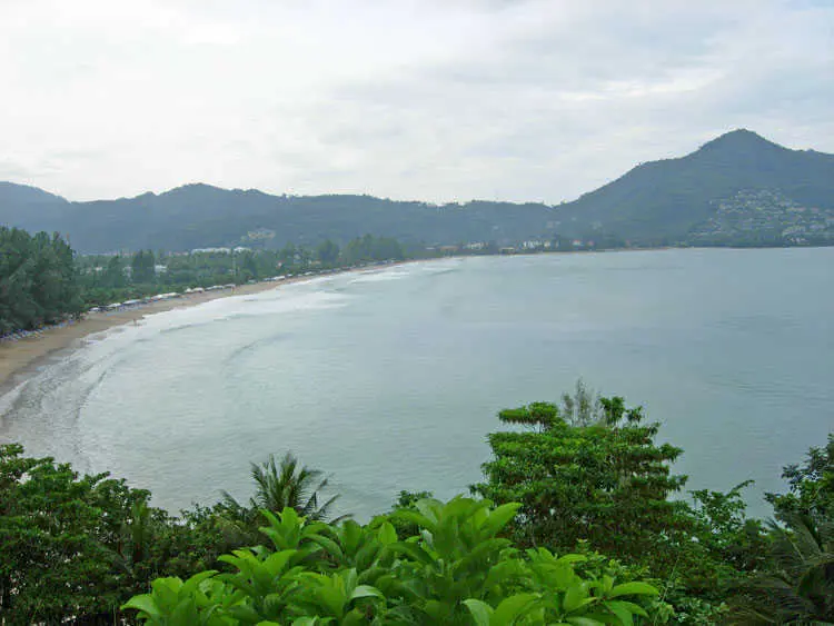 View overlooking Kamala Beach and bay in Phuket