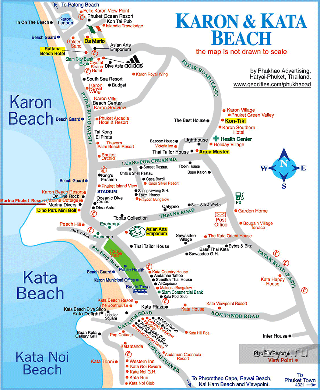 Thailand Beaches Map