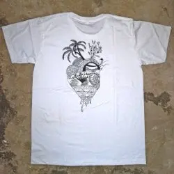 Saltwater Dreaming Surfboard Sunset Tee Shirt