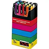 Uni-posca PC-3M Paint Marker Pen - Fine Point - Set of 15 