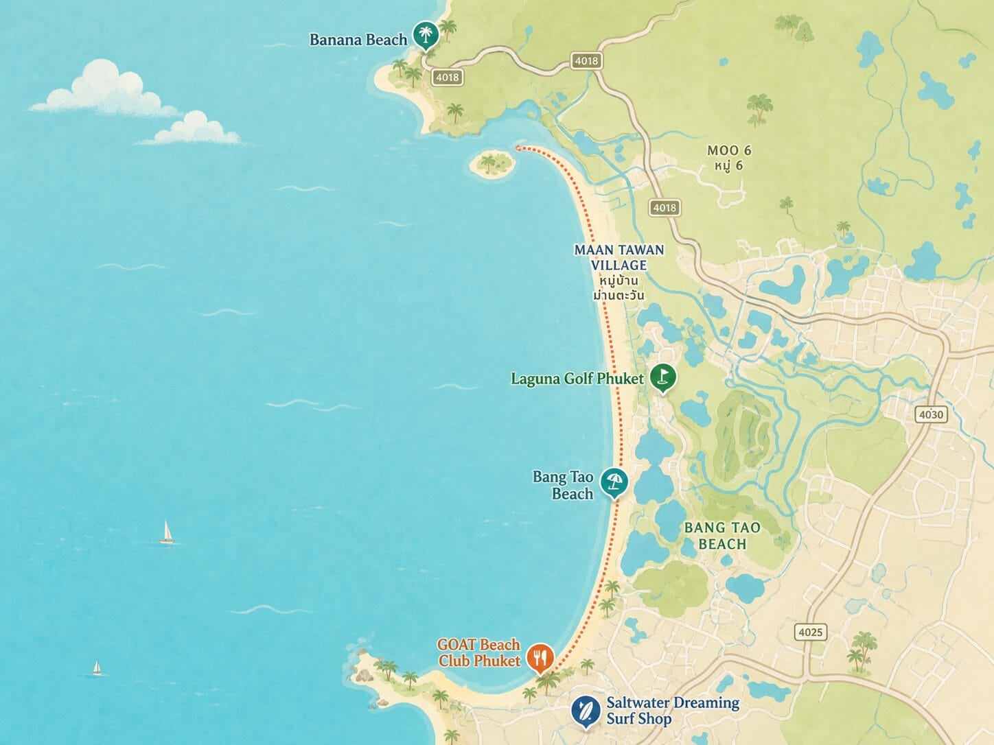 Bang Tao Phuket Map