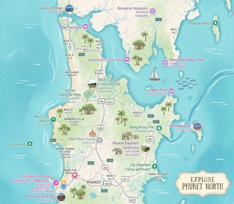North Phuket Map